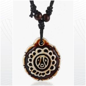 Taíno Sun Symbol Double-Sided Medallion with Adjustable Cord - UNISEX
